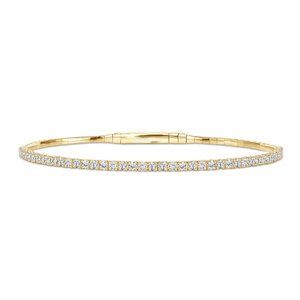 Diamond Slim 14K (or 18k upon request) Yellow Gold Line Bracelet